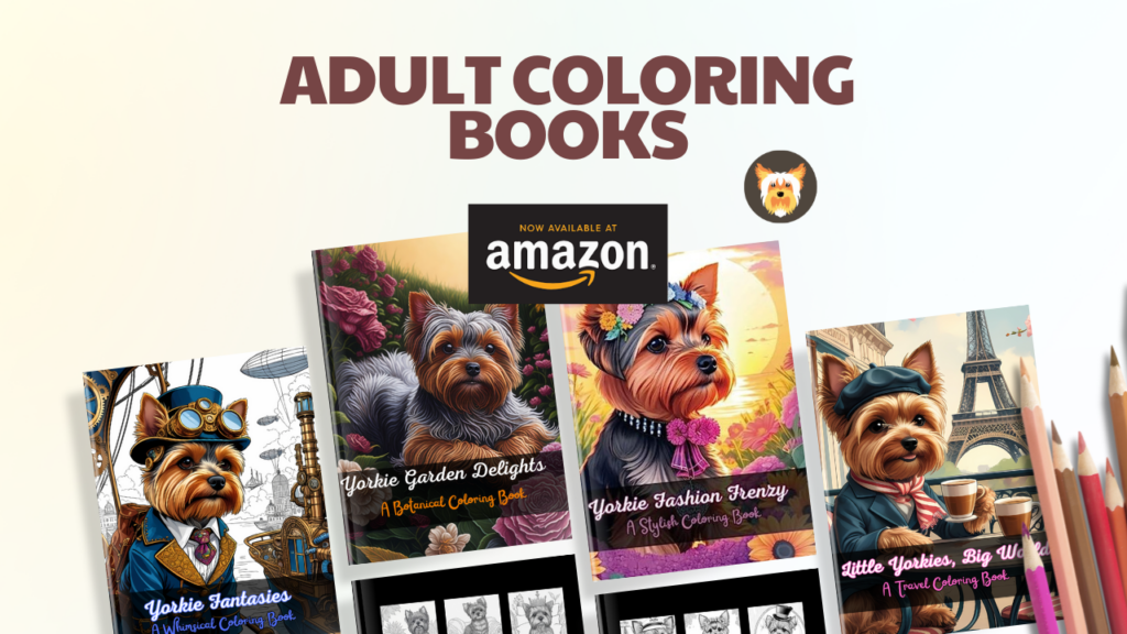 Yorkie Terrier Adult Coloring Books - Yorkie Shoutouts.com
