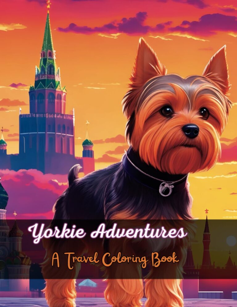 Yorkie Adventures coloring book cover